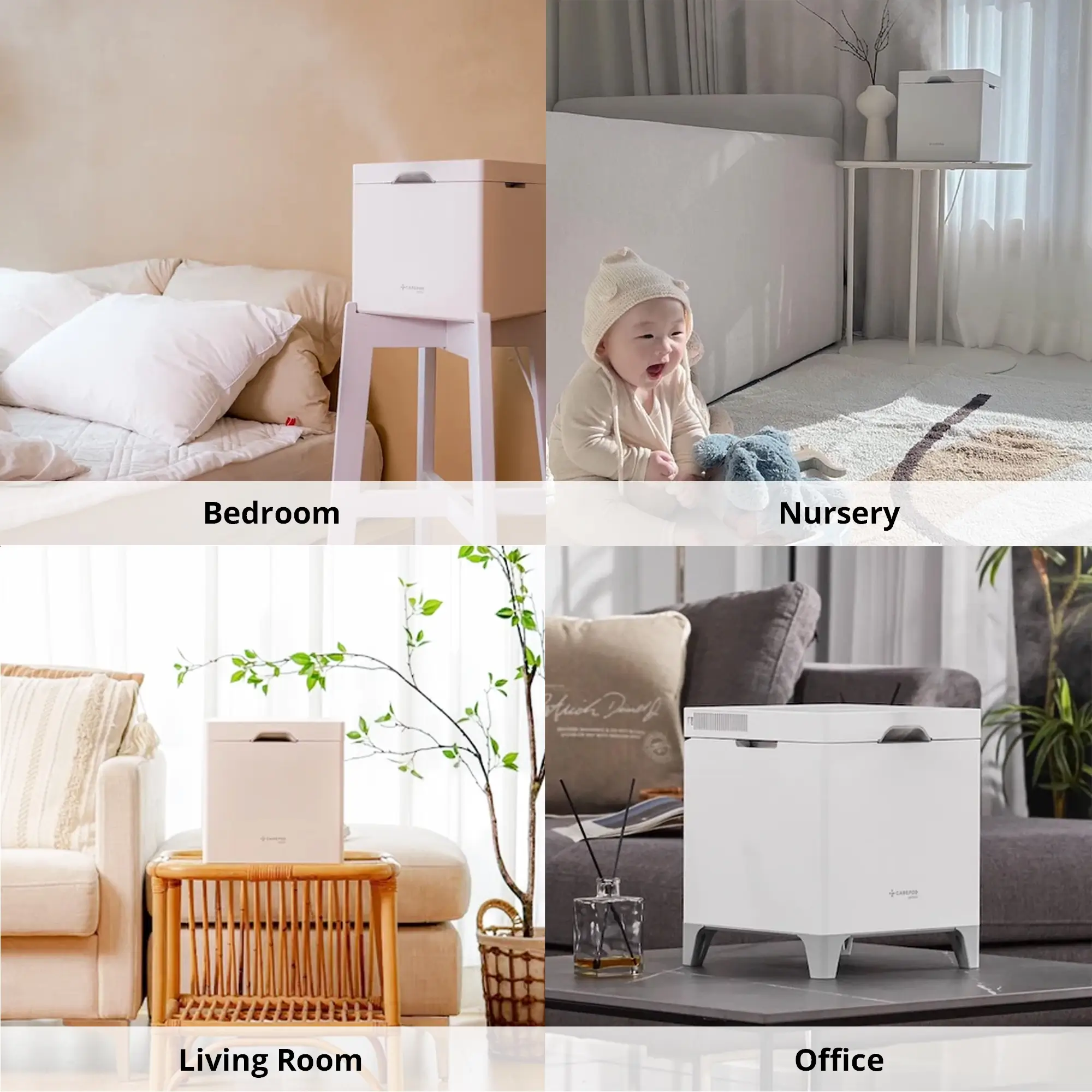 Carepod Cube Plus X50V - Sanitizing Warm + Cool Mist Stainless Steel Humidifier  CA - Image 6