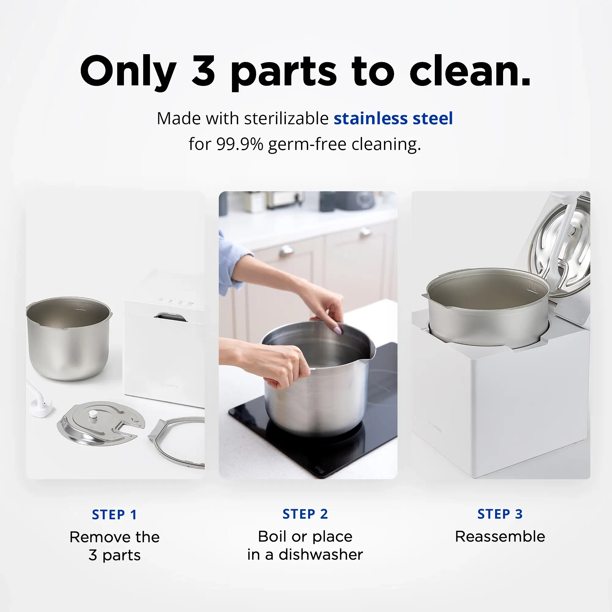 Carepod Cube Plus X50V - Sanitizing Warm + Cool Mist Stainless Steel Humidifier AU - Image 3
